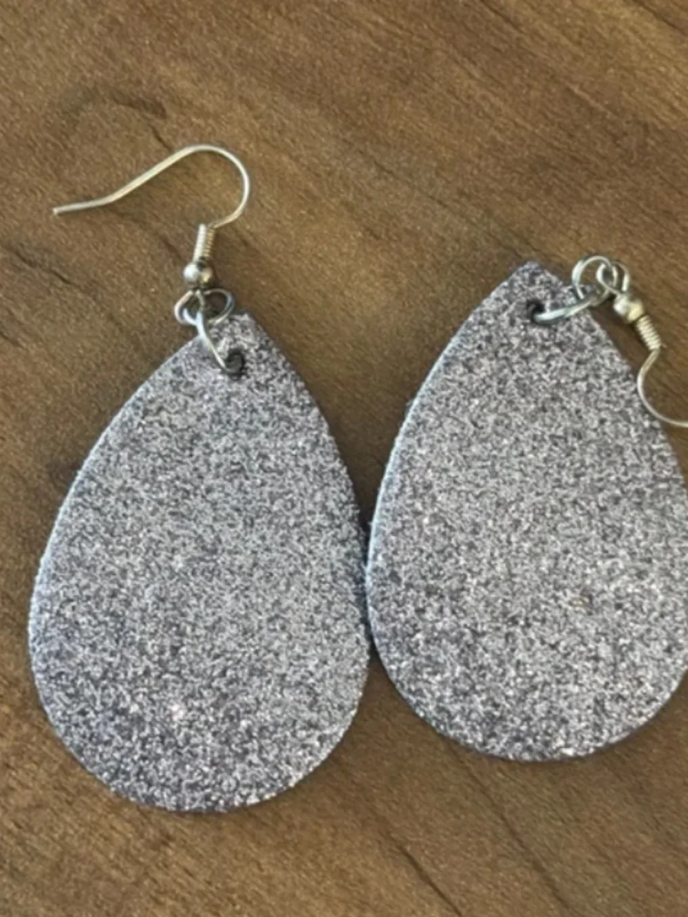 Glitter Teardrop Dangle Earrings